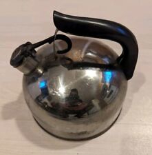 Vintage Revere Ware Whistling Tea Kettle Pot Copper Bottom A 94-C Made in China picture