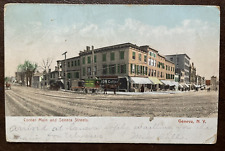 Postcard Geneva New York Main and Seneca Streets Undivided Back Vintage picture