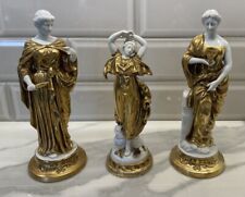 Antique  Italian Neoclassical Capodimonte Replica Three Female Figurines picture