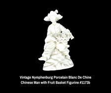 Vintage Nymphenburg Porcelain Blanc De Chine Chinese Man with Fruit Basket 1173B picture