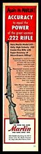 1955 MARLIN Rifle Print AD Model 322 Original Advertisin Accuracy to equal power picture
