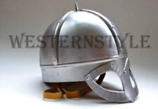 Medieval New Norman Viking Spectacle Armour Helmet Battle Ready Helmet picture