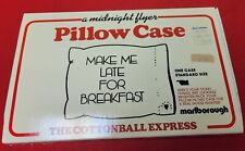 Vintage 70s Novelty Muslin Pillowcase New in Box Marlborough Midnight Flyer NOS picture
