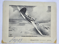 VTG TED GROHS 11x8.5 Lithograph Brewster SBA-1 Navy Dive Bomber-W.P Fuller & Co picture