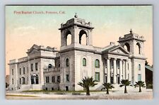Pomona CA-California, First Baptist Church, Antique Vintage Souvenir Postcard picture