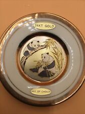 The Art Of Chokin Dynasty Gallery 24k Gold Collector’s Plate Fine China Panda picture