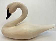Tundra Swan DECOY Wooden Hand Carved/Painted & Signed picture