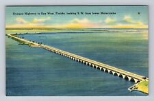 Matecumbe FL-Florida, Oversea Highway to Key West, Antique Vintage Postcard picture