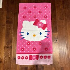 RARE 2010 Hello Kitty By Sanrio Bath Towel Pink 23” X 41.5” picture