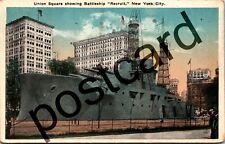 1920 BATTLESHIP RECRUIT, New York Union Square, Irving Underhill postcard jj182 picture