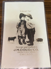 Advertising Postcard, RPPC, J.M. Doud & Company, Union Stock Yards, Chicago IL picture