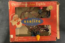 VINTAGE USALITE CHRISTMAS INDOOR STRING LITES ORIGINAL BOX C-7 picture