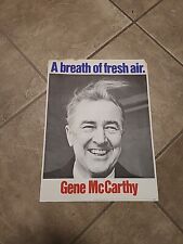 Vintage 1968 Eugene McCarthy For President  Campaign Poster 15.75