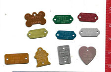 10 Vintage dog tags all metal  picture