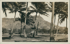 USA, Hawaii, Honolulu, Japanese Fountain at Kapiolani Park, circa 1910, Vintage sil picture