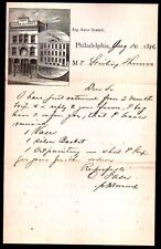 1886 Philadelphia - Faser Looking Glasses - History Rare Letter Head Bill picture