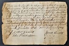 1724 antique COLONIAL DEED TRANS berwick me Marshland spencer handkerchief moody picture