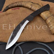 13 INCH CUSTOM HAND FORGED 1095 CARBON STEEL HUNTING KUKRI BLANK BLADE KNIFE 02 picture