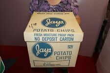 Unusual Vintage Jays Potato Chips Bulk 3 Lbs. Box Grocery Store Sign picture
