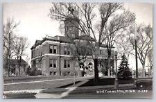 Worthington Minnesota~Courthouse Building From Street~1940s RPPC picture