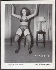 STRIPPER FETISH MODEL BONNIE BELLE   IRVING KLAW VINTAGE ORIGINAL 4x5 1950's #4 picture