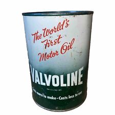1940's Valvoline 1-Quart Can World's First Motor Oil - Full - Made In USA picture