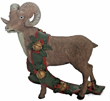 Tom Rubel 1989 Nanco RARE Christmas Silver Deer Bighorn Sheep Ram Figurine  picture