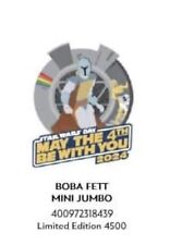 Disney Park 2024 Star Wars Day Boba Fett R2-D2 May the 4th Be With You Jumbo Pin picture