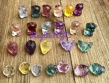 Wholesale Lot 24 Pcs Mix Mini Candy Fluorite Carvings Crystal Healing Energy picture