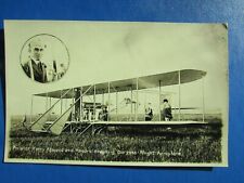 RPPC. AVIATOR HARRY ATWOOD AND RECORD BREAKING BURGESS-WRIGHT AEROPLANE picture