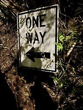 AUTHENTIC N.Y.C. ONE  WAY Sign 24” X 18” Street Sign picture