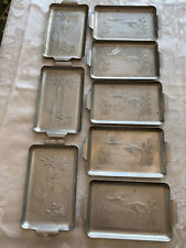 8 Hammered Aluminum Mini Trays and Coasters picture