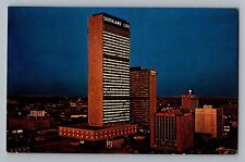 Dallas Texas TX Southland Center At Night Downtown Postcard 1960s picture