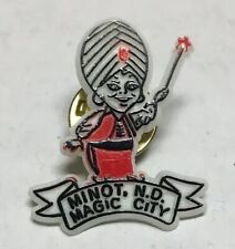 Vtg Magic City Minot North Dakota Pin Genie Wizard Wand Souvenir Advertising ND picture
