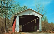 Postcard Rocky Fork Bridge over Rocky Fork Creek Mansfield, Parke County Indiana picture