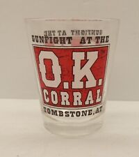 Gunfight at the O.K. Corral Tombstone AZ Souvenir Shot Glass Clear picture