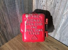 Vintage Edwards 1872 Fire Alarm Cast Fire Alarm Box K9 picture