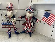 Set Of 2- Mark Roberts Fairy God Bless America & Star Sp. Banner -Fourth Of July picture