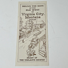 1950 Virginia City MT Montana Travel Map Souvenir Brochure Guide Pamphlet picture