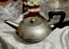 Antique Vintage Hutton Sheffield English Hammered Pewter Hallmarked Teapot picture