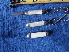 (3) Vintage Miniture pearl Knives under 2.50in. Japan picture