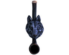 Wolf Head Handmade Tobacco Smoking Small Hand Pipe Spirit Animal Totem Wildlife picture