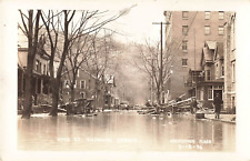 Postcard Real Photo Johnston Pennsylvania Flood March 1936 Vine Street Debris picture