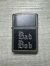 Vintage Zippo Lighter Engraved Custom “Bad Bob” - Fast/FREE Shipping picture