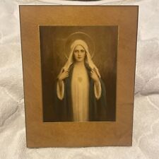 Vintage “Immaculate Heart Of Mary” E.G. Co Inc. 5.5x 7 Inch Perma-plack picture
