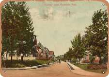 Metal Sign - Massachusetts Postcard - Fletcher Street, Roslindale, Mass. [front picture