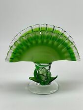 Mid-Century Murano Table Cloth Holder - Green Glass picture