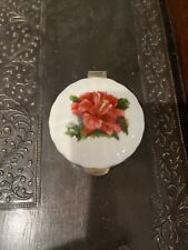 Vintage Aynsley Chelsea Flowers Fine Bone China Porcelain Trinket Pill Box picture