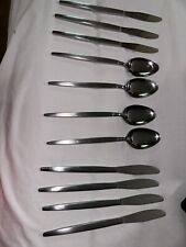 11 Pcs Stainless Japan ASTRO 4 Oval Soup Spoons & 7 Butter Knives picture