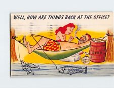 Postcard Well, How Are Things Back At The Office? with Comic Art Print picture